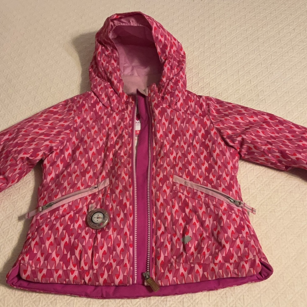 Obermeyer girl’s size 3 Glam Ski Jacket with I-Grow Extended Wear Feature